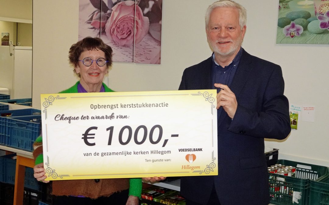 Voedselbank krijgt 1000 euro van de gezamenlijke kerken