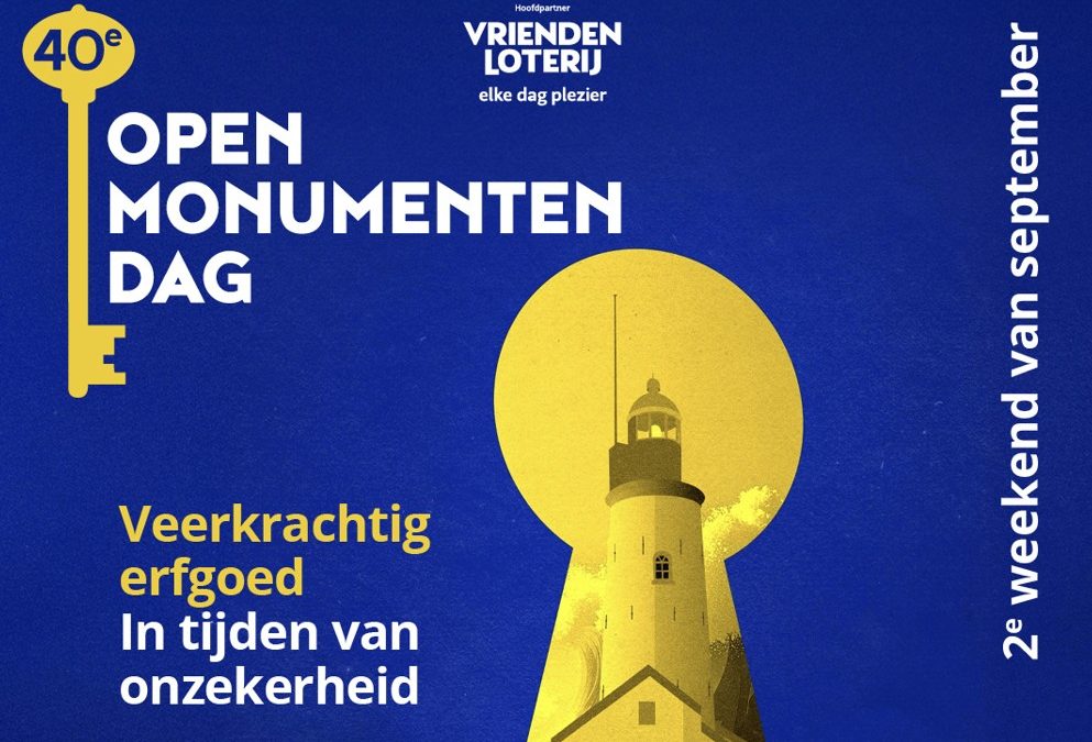 Zaterdag 12 september Open Monumentendag 2026 Veerkrachtig erfgoed in tijden van onzekerheid
